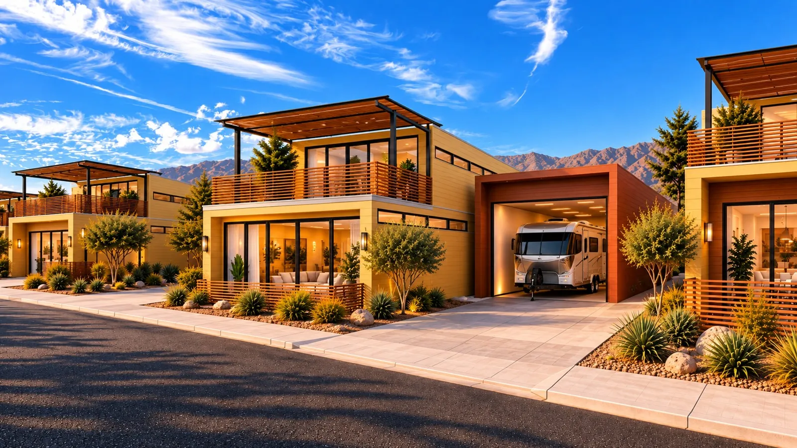 Plan 3 with the toy garage on its homesite